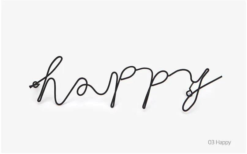 Nordic Iron Letter Wall Art Hooks