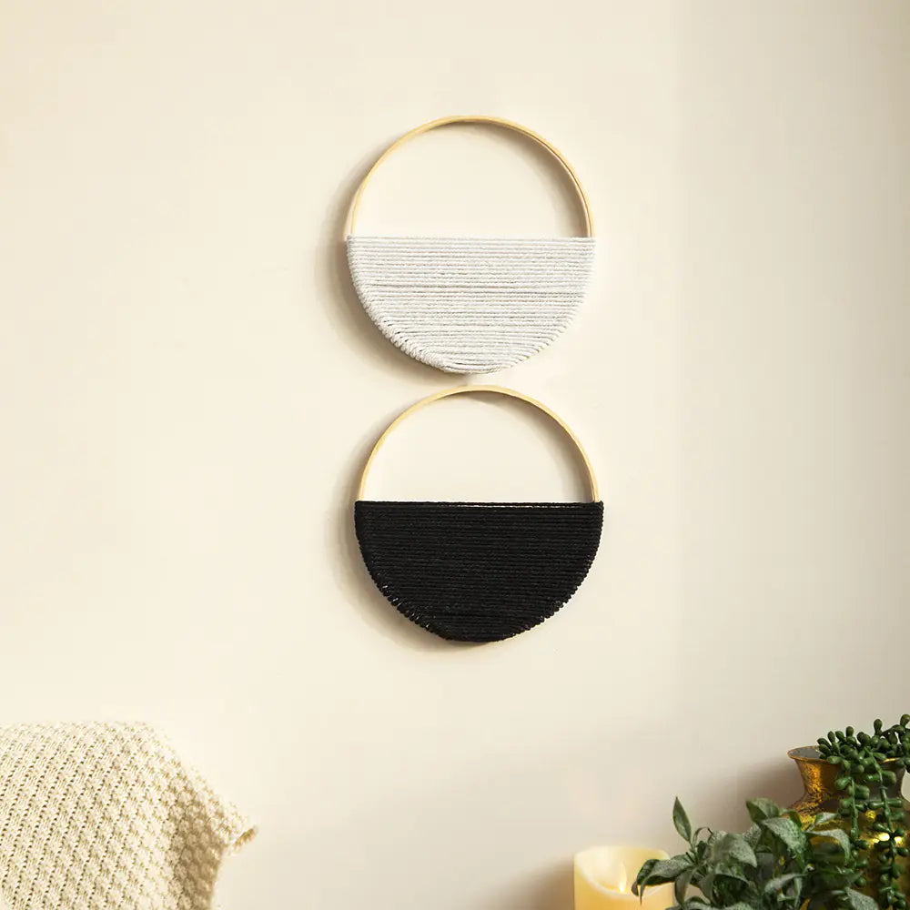 Bohemian Double Circle Wall Shelf - Handmade Decor