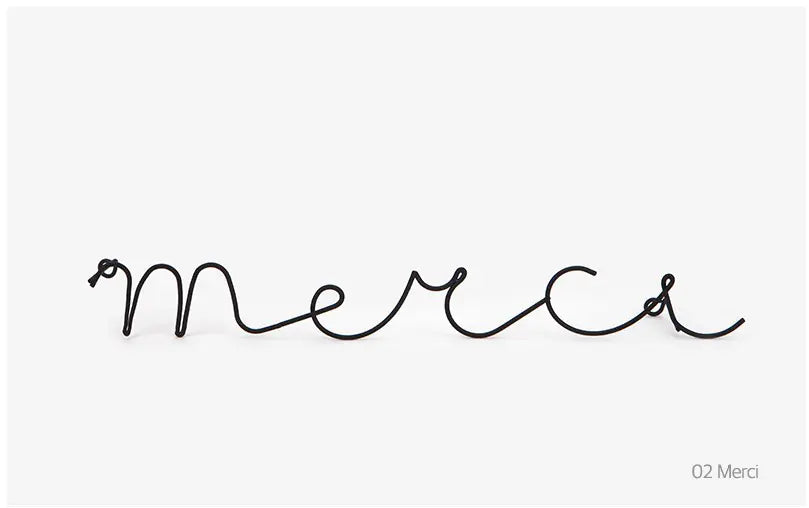 Nordic Iron Letter Wall Art Hooks