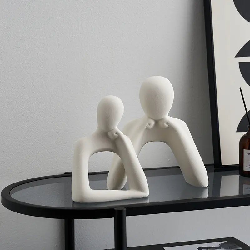 Modern Minimalist Abstract Couple Figurine Decor