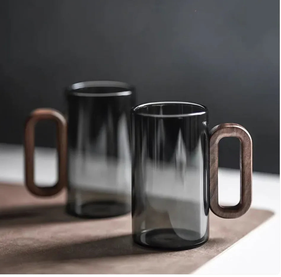 Smoky Gray Borosilicate Glass Cup