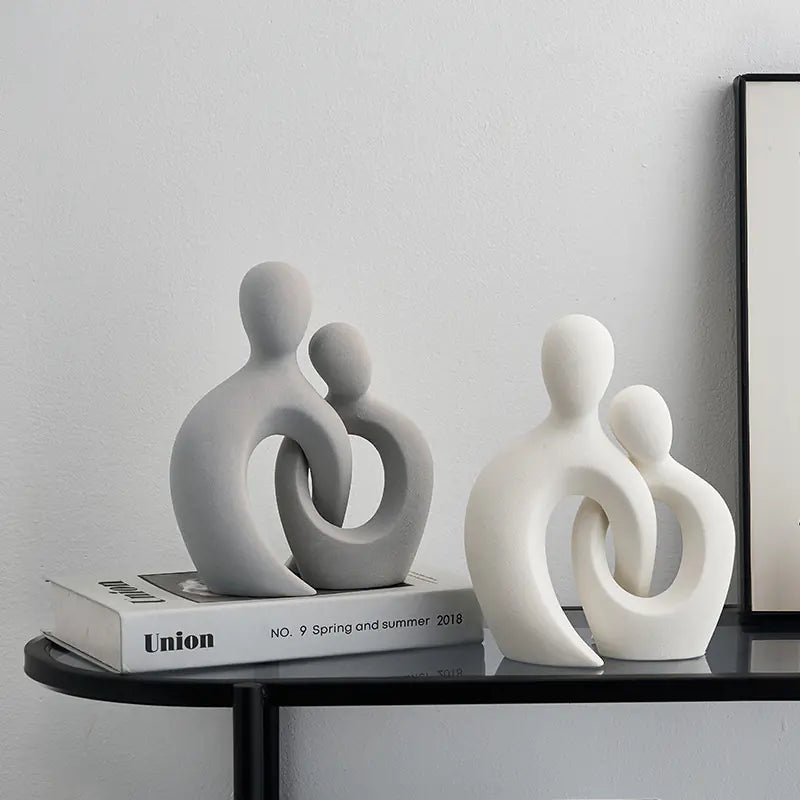 Modern Minimalist Abstract Couple Figurine Decor