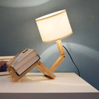 Wooden Adjustable Bedside Lamp