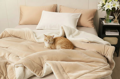 Cozy Double-Layer Lamb Fleece Blanket