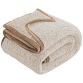Ultra Soft Warm Sherpa Blanket -Thick Reversible Blanket (Khaki 50"x60")