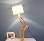 Wooden Adjustable Bedside Lamp