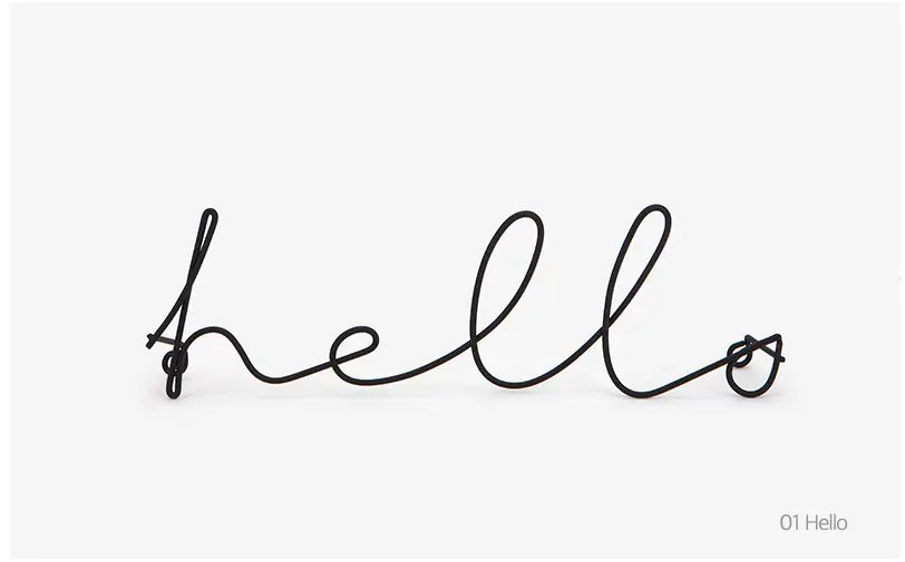 Nordic Iron Letter Wall Art Hooks