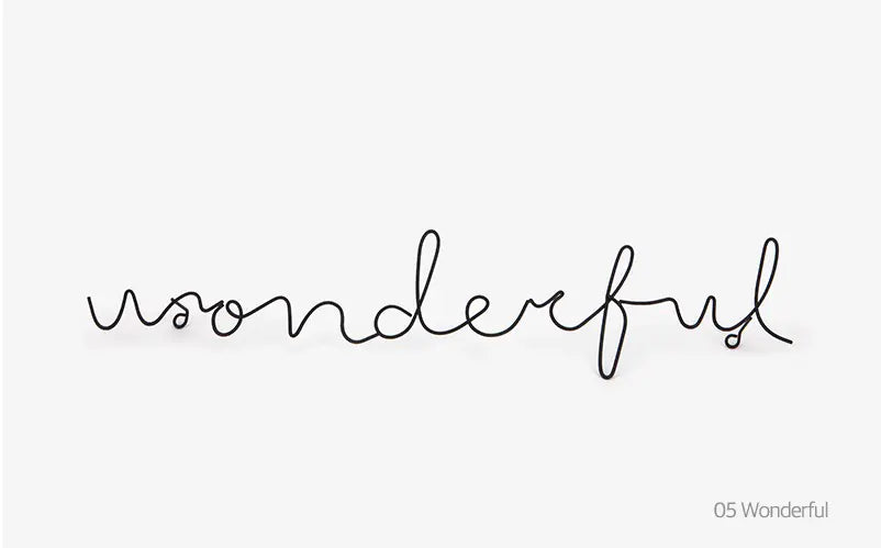 Nordic Iron Letter Wall Art Hooks