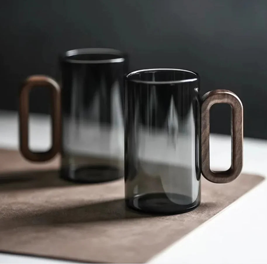 Smoky Gray Borosilicate Glass Cup