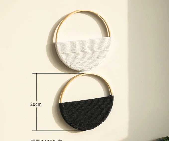 Bohemian Double Circle Wall Shelf - Handmade Decor