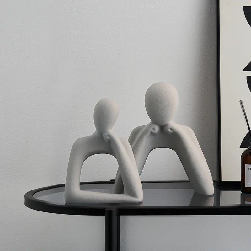 Modern Minimalist Abstract Couple Figurine Decor