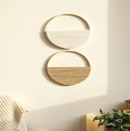 Bohemian Double Circle Wall Shelf - Handmade Decor